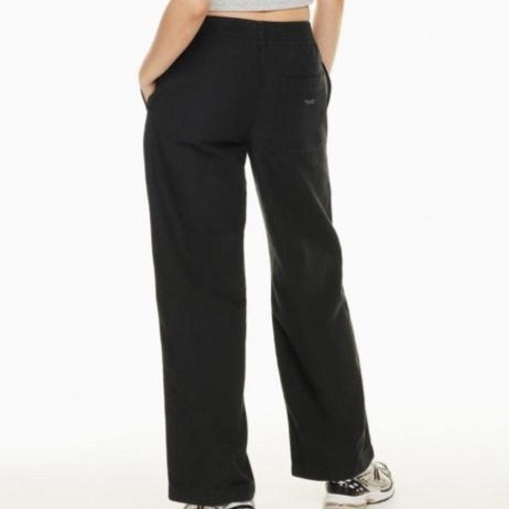 Aritzia TNA Christine Pants Women's XS Black Wide Leg Cotton Pull on Casual